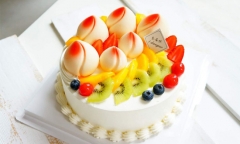 蟠桃园//Peach-Shaped Mantou cake
